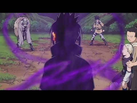 Sasuke desperta da Marca da Maldição e derrota ninja do som | Naruto