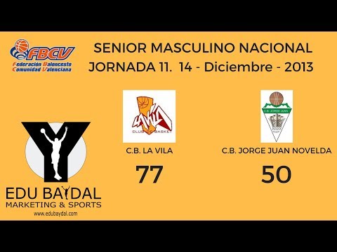 JORNADA 11. CLUB BASKET LA VILA - CLUB BALONCESTO JORGE JUAN NOVELDA