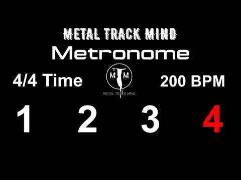 Metronome 4/4 Time 200 BPM visual numbers