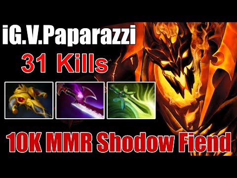 Shadow Fiend by IG.Paparazzi | 10k MMR is Real | Dota 2 Gameplay 2017