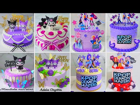 Kuromi & Kpop Demon Hunters : 2 trendy girls birthday cakes | happy birthday song