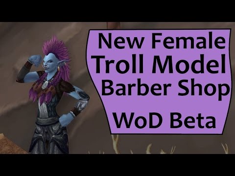 Female Troll Barber Shop Hair Customization - Warlords of Draenor Beta (WoD)