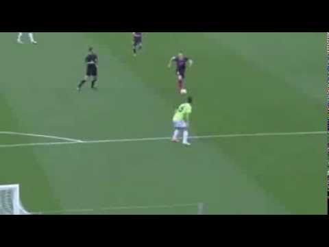 Andres Iniesta Fantastic Goal ~ Barcelona vs Osasuna 3-0 ~ [16-03-2014]