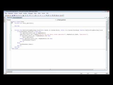 Visual Basic 2008 Tutorial Text-Programm [German] Part 1