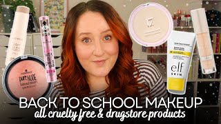 BACK TO SCHOOL MAKEUP LOOK - All Cruelty Free & Drugstore Affordable Products *QUICK AND EASY*
