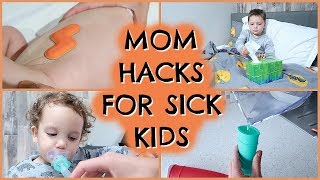 MOM HACKS FOR SICK KIDS  |  TIPS FOR COPING WITH SICK KIDS  |  EMILY NORRIS AD