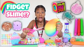 Putting Fidgets Into Slime! | Nee Doh Balls, Pop it Fidgets + More!