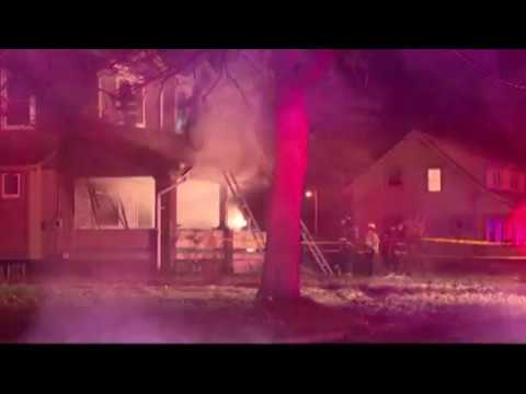 Five children, including 1-year-old twins, died in a late-night fire that swept through a house Sunday night in Youngstown, Ohio. (Dec. 10)