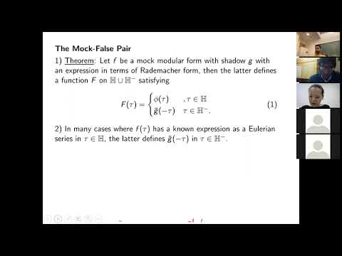 Miranda Cheng - Taking the Limit: Quantum Modular Forms in Moonshine, Physics and Topology