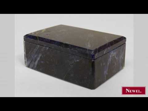 Antique Italian (20th Cent) small rectangular lapis box