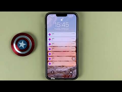 Group notifications, collapse notifications on the notification center on iPhone 13 Pro Max iOS 15