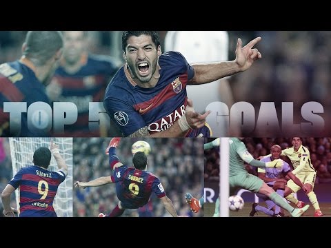 Luis Suárez - Top 5 goals (FC Barcelona, season 2014/2015)