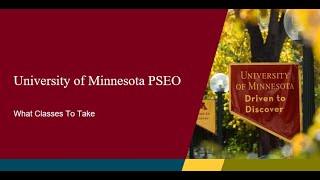 Gopher PSEO Basics - Part 4: What Classes to Take