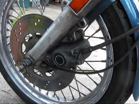 1986 Harley Sportster FRONT brake pad change