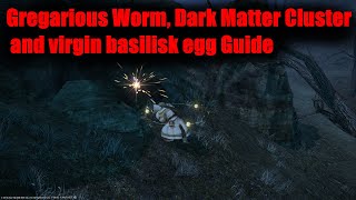Final Fantasy 14 Gregarious Worm, Dark Matter Cluster and virgin basilisk egg Guide