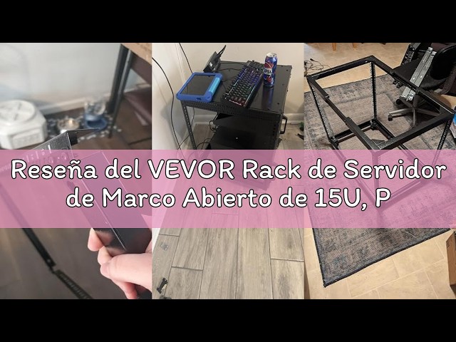 Vídeo relacionado con VEVOR Rack de Servidor de Marco Abierto de 12U, Profundidad Ajustable de 23"-40", Rack de Servidor de Red, 4 Postes con Ruedas, sostiene Todos Sus Equipos de Red de TI Módem enrutador de Equipo