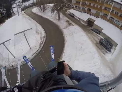 Discesa integrale seggiovia Leitner "Arabba Fly" Arabba (Bl); 4/1/2022 (Chairlift)