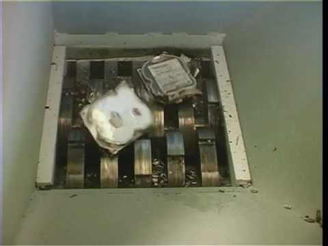 Video of the JBF 38-50HD 6mm Hard Drive Mobile Disintegrator Shredder