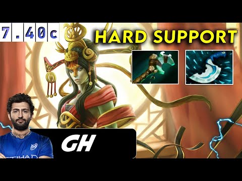 GH Naga Siren Hard Support - Dota 2 Patch 7.40c Pro Player Gameplay