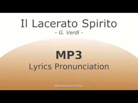 Il lacerato spirito Lyrics Pronunciation