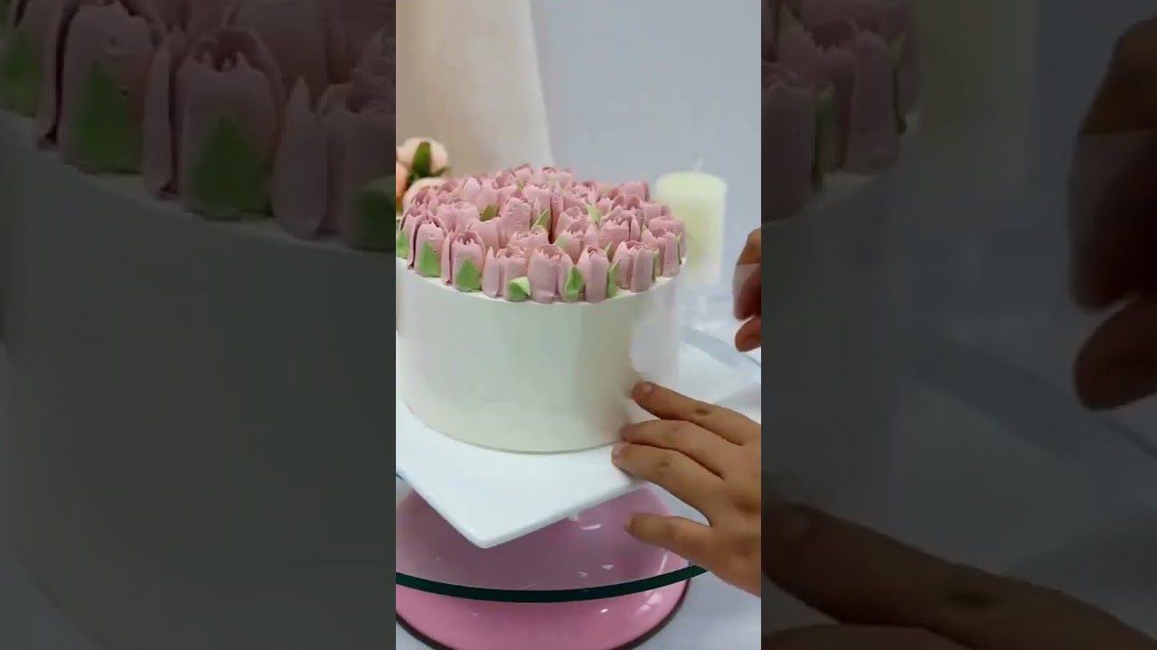 Very pretty flower bouquet cake #cakedecorating #cakedesign