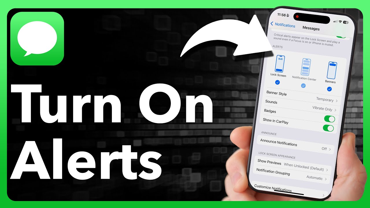 How To Turn On Text Alerts On iPhone