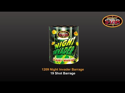 Bright Star Fireworks - 1209 Night Invader 19 Shot Barrage