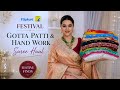 Flipkart Festival Special Gotta Patti Hand Work Saree Haul