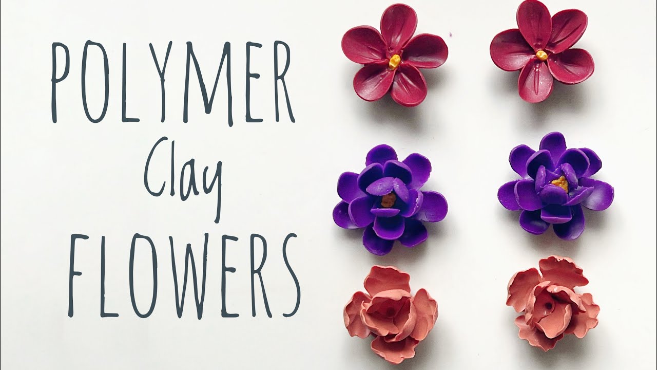 Beginner Polymer Clay Flower Tutorial  | How to make Polymer Clay Flowers For Earrings Tutorial 