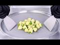 White Strawberries Ice Cream Rolls ASMR