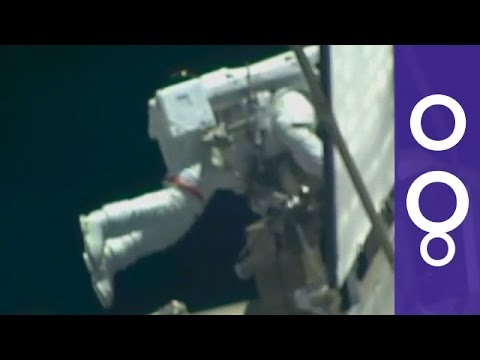 Lat's Have A Walk. A Space Walk! - Peake And Kopra Outside The ISS