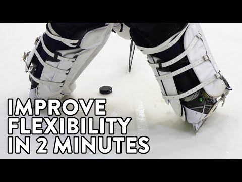 Hockey goalies try this exercise to improve your flexibility in only two minutes.
