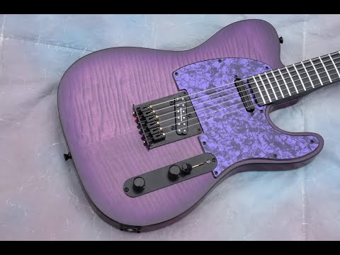 Custom Pre-order! Telecaster HH Purple Black 4-Way Coil Split Seymour Duncan Little 59 Top Load image 8