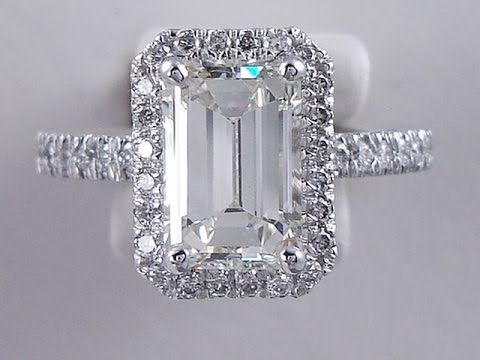 2.54 ctw Emerald Cut Diamond Engagement Ring - BigDiamondsUSA