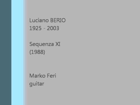 Luciano Berio - Sequenza XI (1988) - Marko Feri, guitar