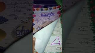 Maths project file on topic triangles