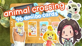amiibo unboxing 🎁 opening 96 animal crossing amiibo cards! series 1 2 3 4 (PART 1)