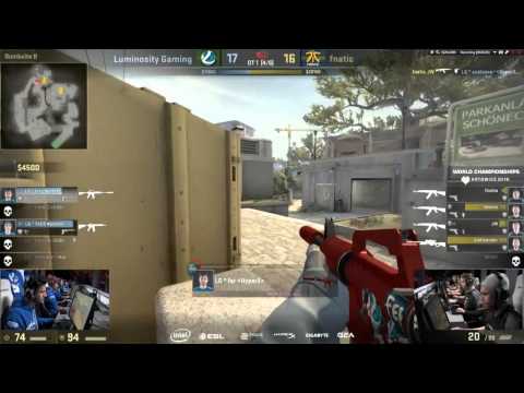 Olofmeister. Epic clutch 1v2. 1 shot 2 kills. AWP. LG vs Fnatic