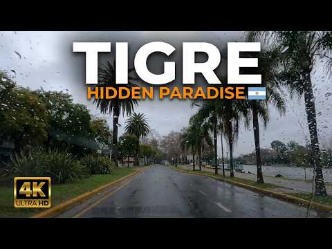 Rainy Winter Drive Through Tigre 🇦🇷 | Buenos Aires' Hidden Riverside Paradise (4K)