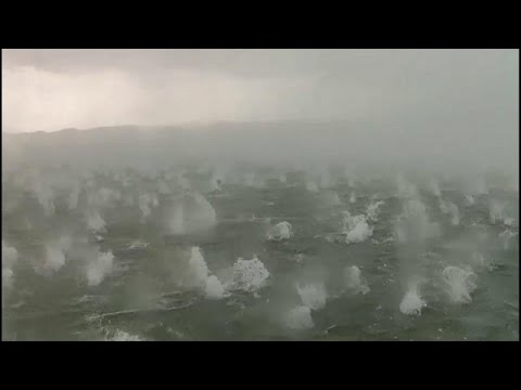 Stunning hail balls hit Lake Ammersee near Munich