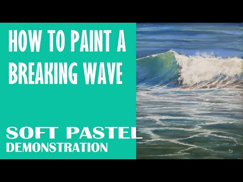 How to Paint a Breaking Wave - Seascape Painting Tutorial - Soft Pastels