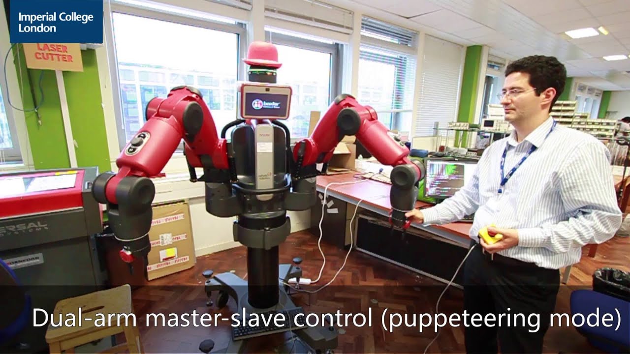 Testing the impedance controller and puppeteering contol mode on Robot DE NIRO