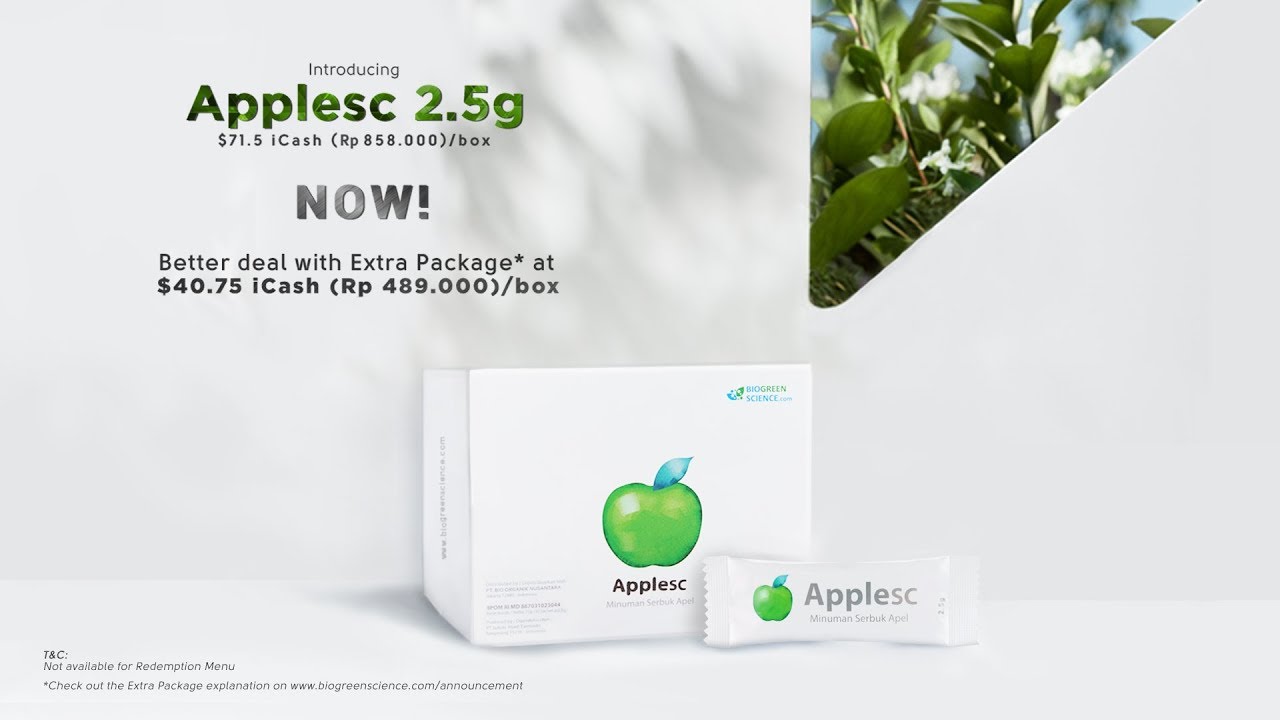 Applesc 2.5 g: Apple Stem Cell For Everyone!
