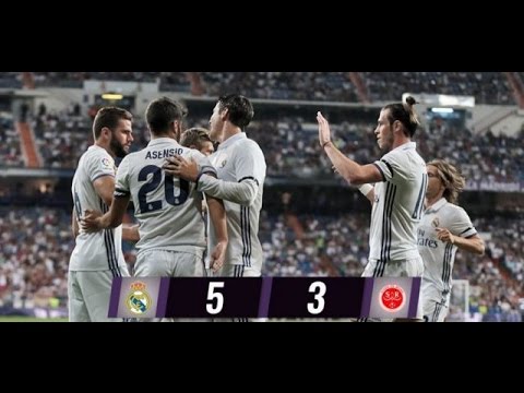 Real Madrid vs Stade De Reims (5-3) Club Friendly Highlights and Goals