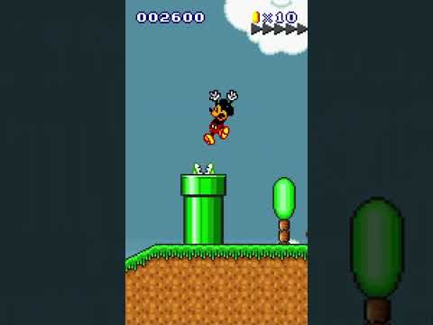 Mickey Mouse Game Over in SMB1 All-Stars #shorts #mickeymouse  #mario #nintendo #supermario #mickey