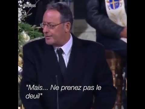 RenoJean Réno, ému, lit un poème pour son ami Johnny Hallyday