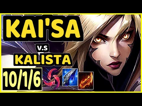 LVSYAN (KAI'SA) vs KALISTA - 10/1/6 KDA BOTTOM ADC GAMEPLAY - EUW Ranked GRANDMASTER