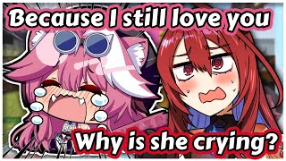 Roa cried after giving her blessing to Lady Bloodflame and Nerissa on the last day [Hololive EN]