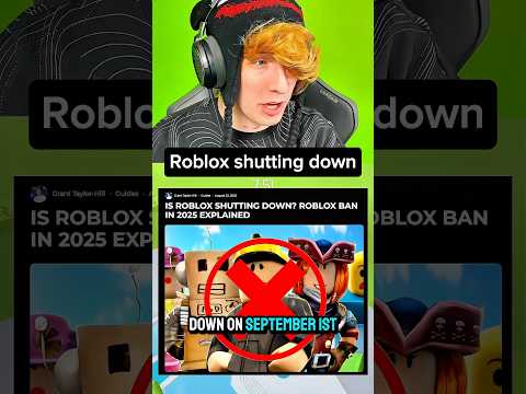 Roblox Shutting Down on September 1st? 😭😭😭