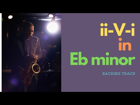ii V I Swing Backing Track in Eb Minor - Jazz Play Along